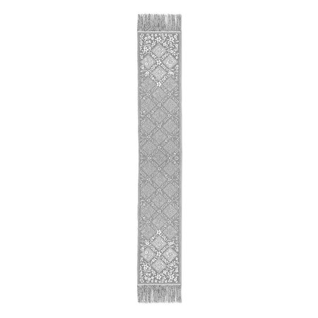 HERITAGE LACE Chantilly 14 x 102 in. Fringed Runner - White CN-14102W
